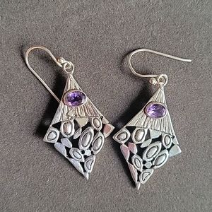 Amethyst Sterling Silver Earrings